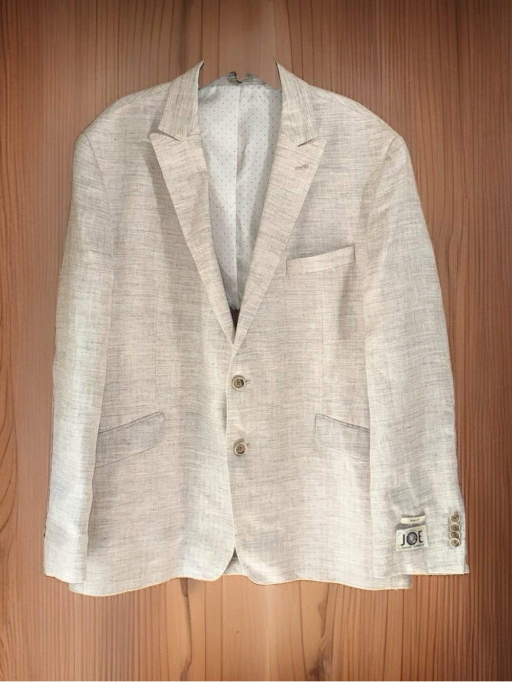NWT JOE Joseph Abboud Men’s Slim Fit Cream Linen Sport Coat-Two-Button-48R